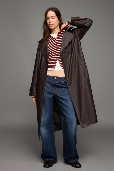 Bershka Suni deri trençkot