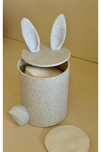 San Concept Tavşan Kulaklı Makyaj Temizleme Pamuğu Kutusu / Şık ve Hijyenik S...