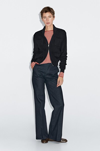 Massimo Dutti Fermuarlı triko hırka