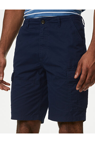 Marks & Spencer Saf Pamuklu Regular Fit Kargo Şort