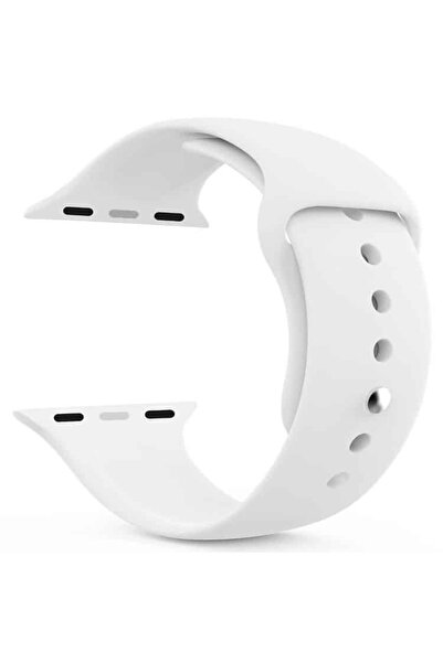 schitec 42-49mm Yeni Nesil Apple Uyumlu Akıllı Saat Kordonu Silikon Beyaz