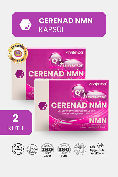 Cerenad Nmn 2'li ; Lipozomal Nmn, Resveratrol, Coq10, Çinko Ve C Vitamini Içe...
