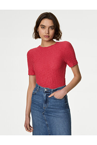 Marks & Spencer Yuvarlak Yaka Puf Kollu Bluz