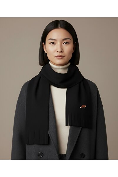 MBEY1989 Mbey Minimal Tilki Nakışlı Atkı