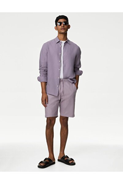 Marks & Spencer Regular Fit Uzun Kollu Saf Keten Gömlek