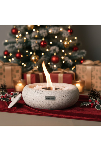 betonartt Masa Üstü Şömine ( Graniti ) Ateş Çukuru Dekor 500ml Bioethanol Şöm...