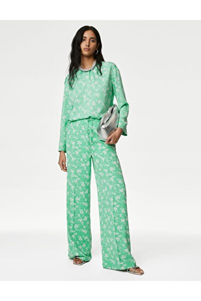 Marks & Spencer Çiçek Desenli Uzun Kollu Bluz