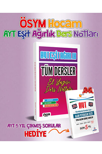 Kurul Yayıncılık 2027 Ayt Eşit Ağırlık Tüm Dersler El Yazısı Ders Notları (HE...