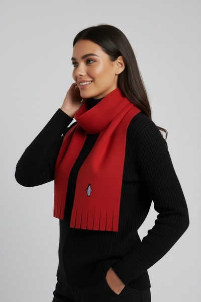 MBEY Penguin Embroidered Scarf