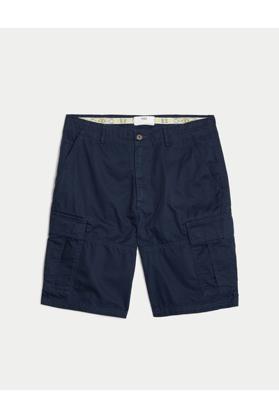 Marks & Spencer Saf Pamuklu Regular Fit Kargo Şort