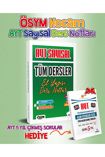 Kurul Yayıncılık 2027 Ayt Sayısal Tüm Dersler El Yazısı Ders Notları (HEDİYELİ)