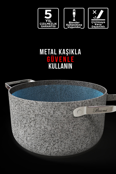 Brioni Stone-Age 20 cm Non-Scratch Fireproof Non-Stick Induction Cooker