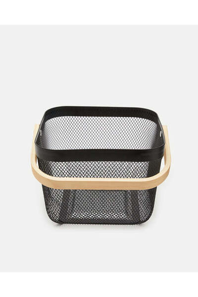 REDTAG Black Square Basket With Handle