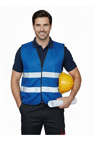 Generic High-visibility reflective (Hi-Vis) safety vest, lightweight work vest for construction sites