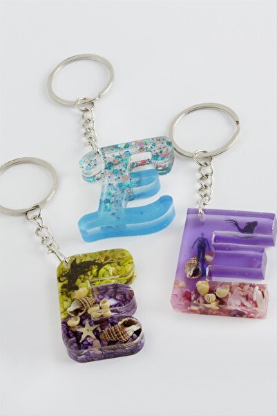 ZERO LAND Mtxdpn Letter E (133429) Epoxy Keychain-Colorful