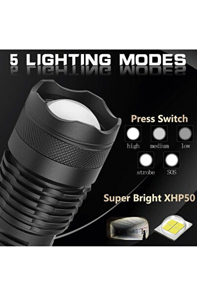 OEM ULTRA LED Flashlight SLJ X71 10W P50 USB Charging 26650 Battery