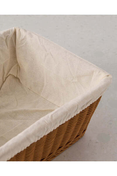 REDTAG Brown Rectangular Woven Basket With Cloth