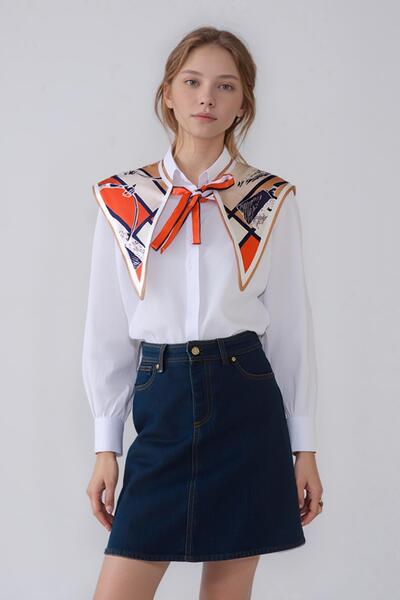 Walkenzo Țesătură mătăsoasă cu model artistic de cal, personalizat K croială șal de umăr pentru femei