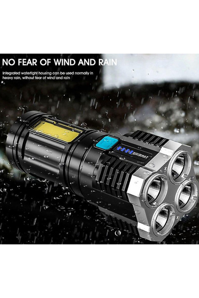 OEM Lanterna de mana L-S03 QUAKE-COB (1 Led lateral + 4 LED-uri Frontale)