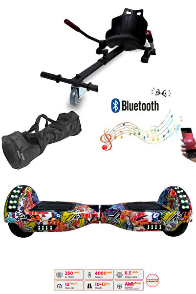 CityMate Elektrikli Kaykay Scooter Akıllı Denge Hoverboard + HoverKart + Çanta FULL LEDLİ EXTREM PAKET D11