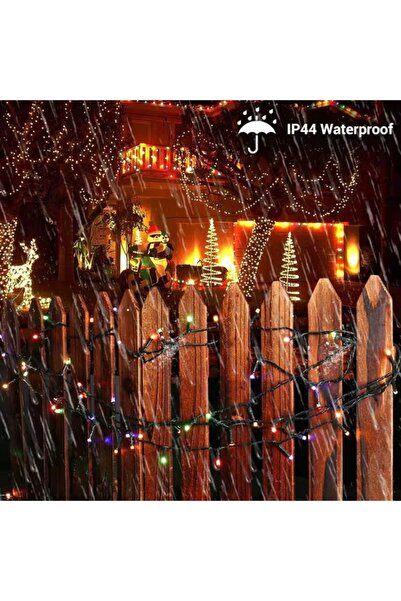 hoffmans Christmas Installation with Solar Panel - 50M, 500 LEDs, 8 Light Effects, Multicolor, Outdoor