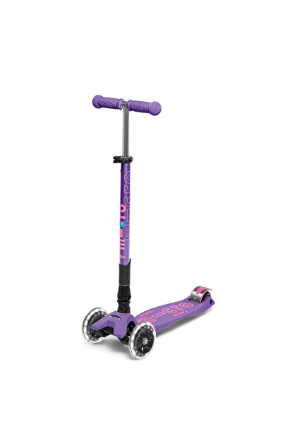 Micro Maxi Deluxe Led Foldable Purple 3 Tekerlekli Çocuk Scooter