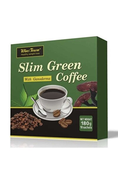 Wins Town Ganoderma green slimming coffee, healthy weight loss without harming the body, box containing 18 sachets