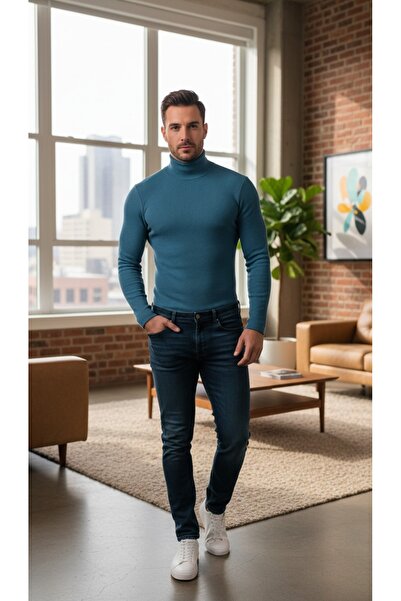 gigigiyim Ribbed Full Turtleneck Men's Bodysuit