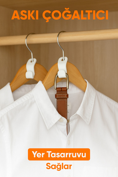 DAT35 مجموعة من 10 خطافات متعددة الاستخدامات للتعليق داخل الخزانة - منظم متعد...