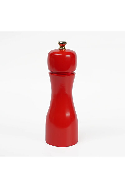 Glios Red Wooden Salt and Pepper Hand Mill Grinder 1 Piece 15 cm