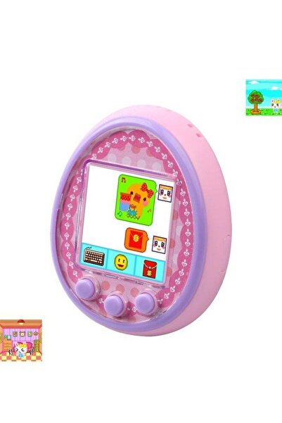 Generic Cartoon Virtual Electronic Pet Game - Retro Handheld with Color LCD, Keychain
