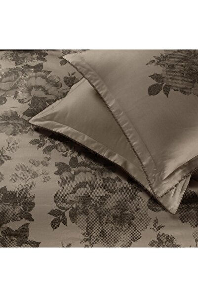 Sarev Lılı Marlen King Size 100% Cotton Satin “300 TC” Duvet Cover Set Mocha