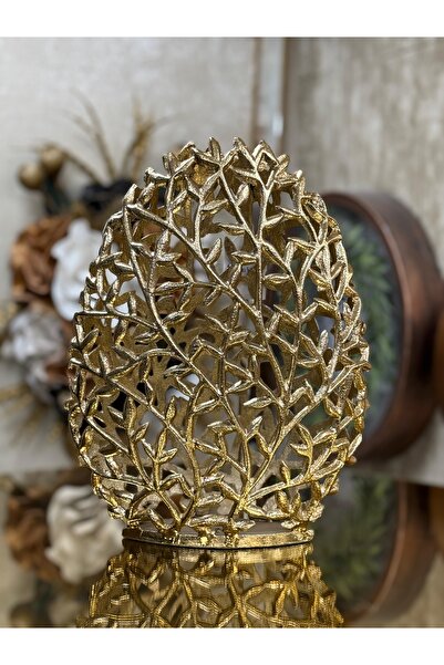 city gold PİRİNÇ GOLD ESKİTME VAZO 35 CM