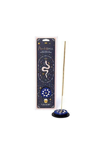Song of India Baltic amber and oud wood scented sticks, 40 pieces, elegant holder included