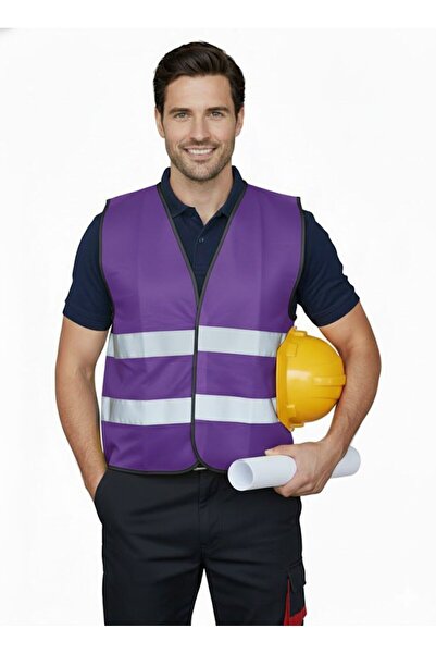 Generic High-visibility reflective (Hi-Vis) safety vest, lightweight work vest for construction sites