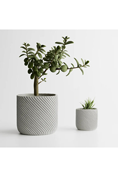 Homentum Eroni | Decorative pot with diagonal stripes – 8 cm