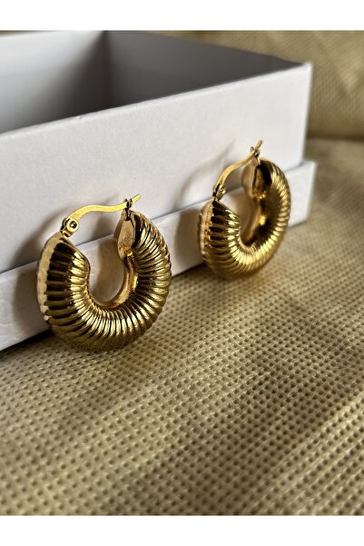 BİJUKO TAKI Stilinizi Parlatın أقراط سيرينيتي بومبيلي نصف دائرية، تصميم حجمي ...