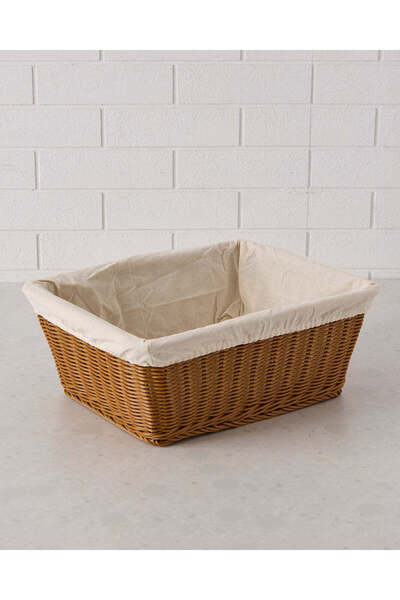 REDTAG Brown Rectangular Woven Basket With Cloth
