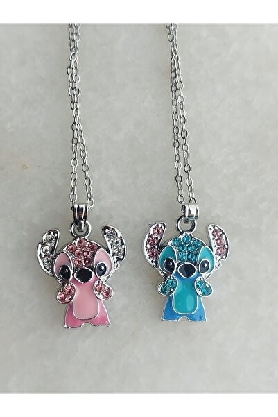 Acousticworld Disney Stich BF Best Friend Kolye Seti Hediyelik Aksesuar