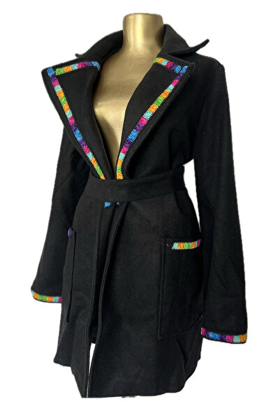 MDY-marketplace Coat with colorful pattern