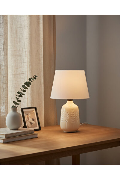 REDTAG Beige Ceramic Base Table Lamp