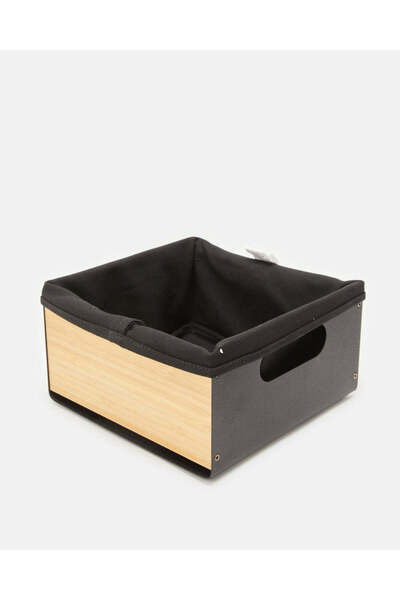 REDTAG Black Square Iron With Bamboo Bread Basket