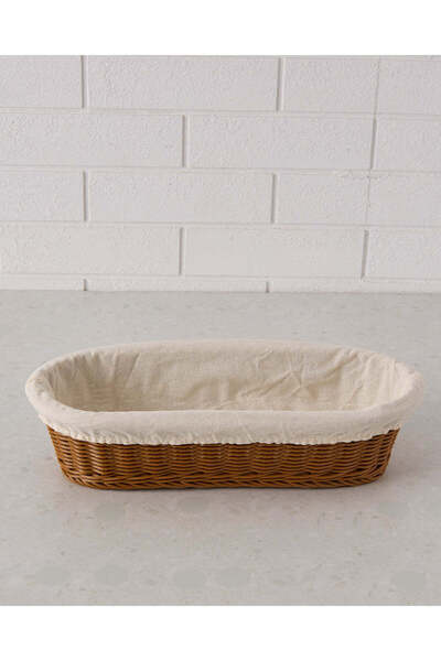 REDTAG Brown Oval Woven Basket With Cloth