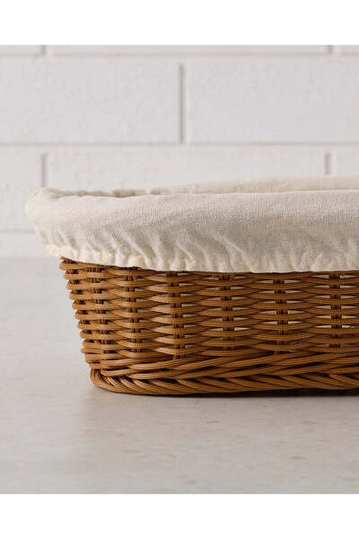 REDTAG Brown Oval Woven Basket With Cloth