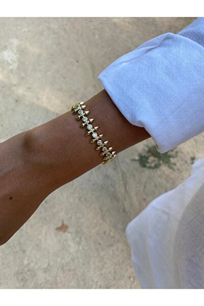 XUPING JEWELRY سوار ذهبي من السلسلة الخاصة XP مع أحجار مستديرة