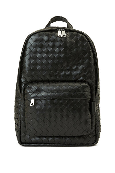 Bottega Veneta Siyah Erkek Deri Sırt Çantası