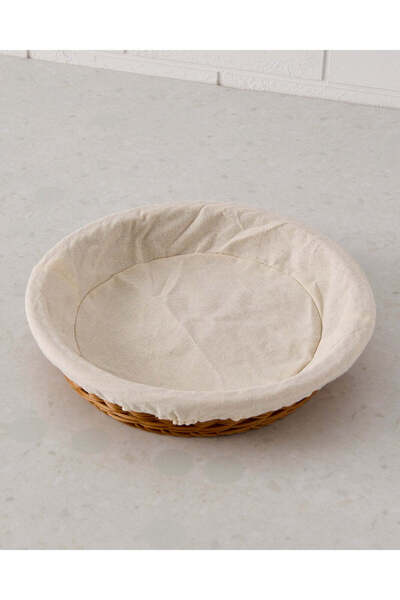 REDTAG Brown Round Woven Basket With Cloth