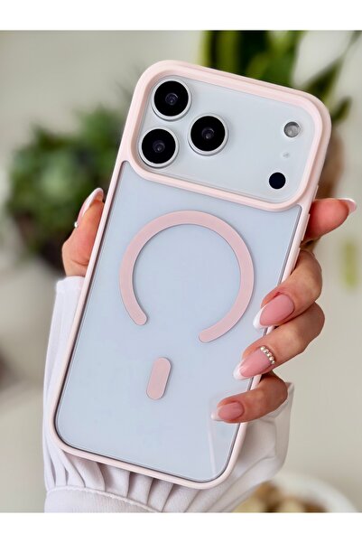 Go Aksesuar Iphone 17 Promax Uyumlu MAGSAFE Özellikli Şeffaf Silikon Kılıf