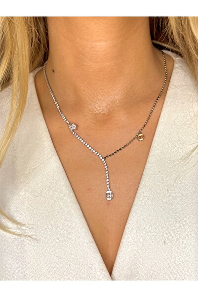 YOUES JEWELRY قلادة نسائية على شكل حرف Y من الفولاذ 316L