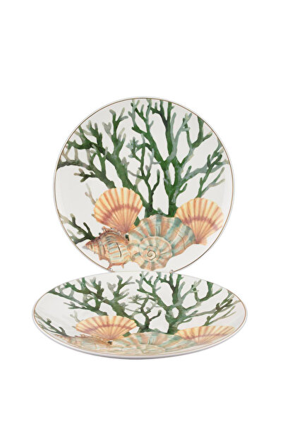 Mikasa Moor Marinet Desenli Porselen 2'li Servis Tabağı Seti 27 cm